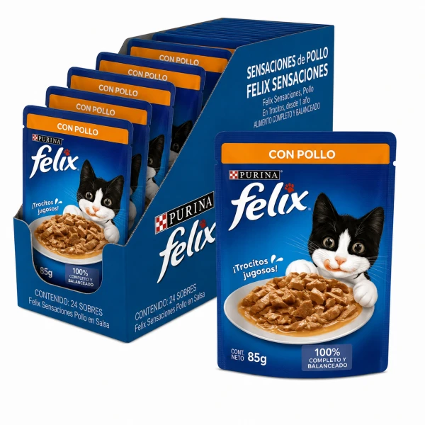 Felix Pouch Pollo 24 Unid.