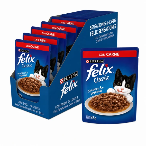 Felix Pouch Carne 24 Unid.