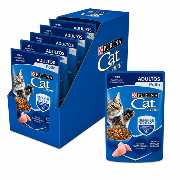 Cat Chow Pollo Pouch 15 Unid.
